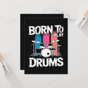 Born To Play Drums Invitation