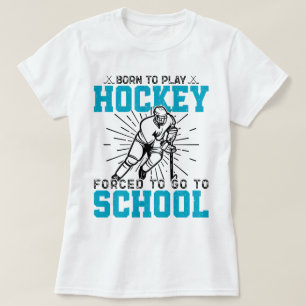 Born To Play Hockey Colourful Birthday Present Coo T-Shirt