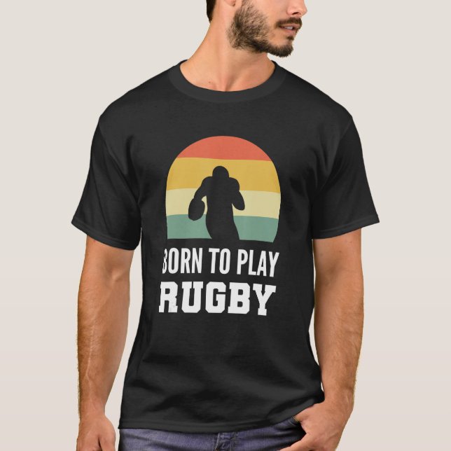 Born to Play Linemen or Football Fan T-Shirt (Front)