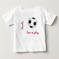 Born to play soccer football Personalise Name Cute