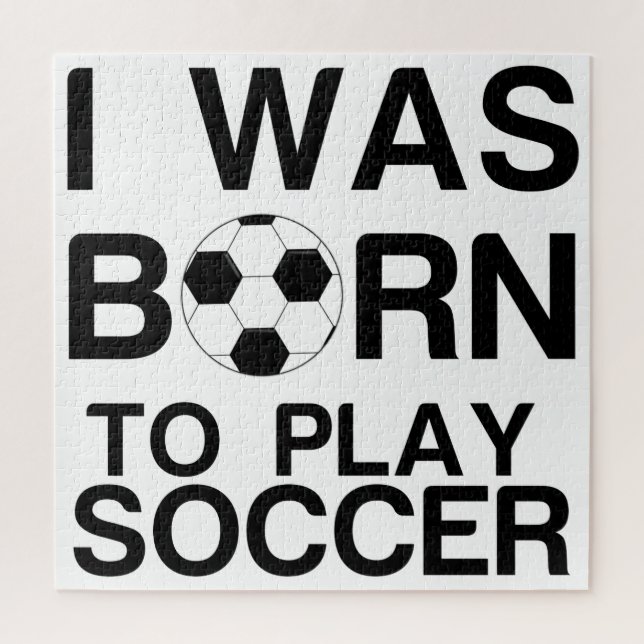 Born to play soccer jigsaw puzzle (Vertical)