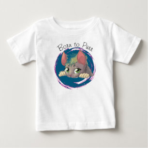 Born to Purr Kids T-Shirt – Cute Cat Design