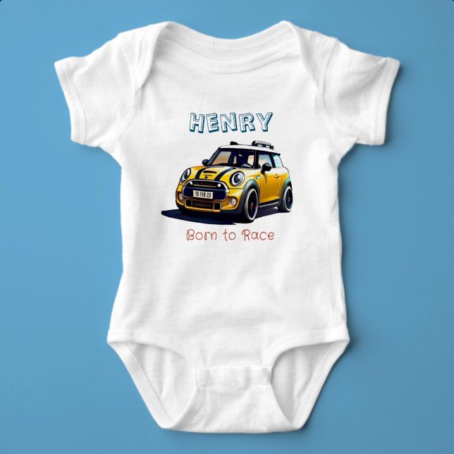 Born to Race Custom Name Baby Bodysuit (Born to Race)