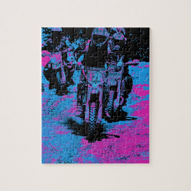 "Born to Race" Motocross Dirt-Bike Champion Racer Jigsaw Puzzle (Vertical)