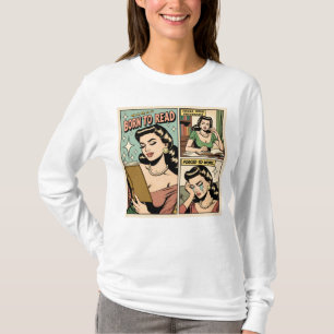 Born To Read Bookish Shirt Comic Book Retro Tee