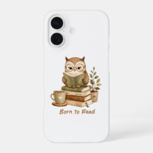Born to Read Cute Owl Book Lover iphone case