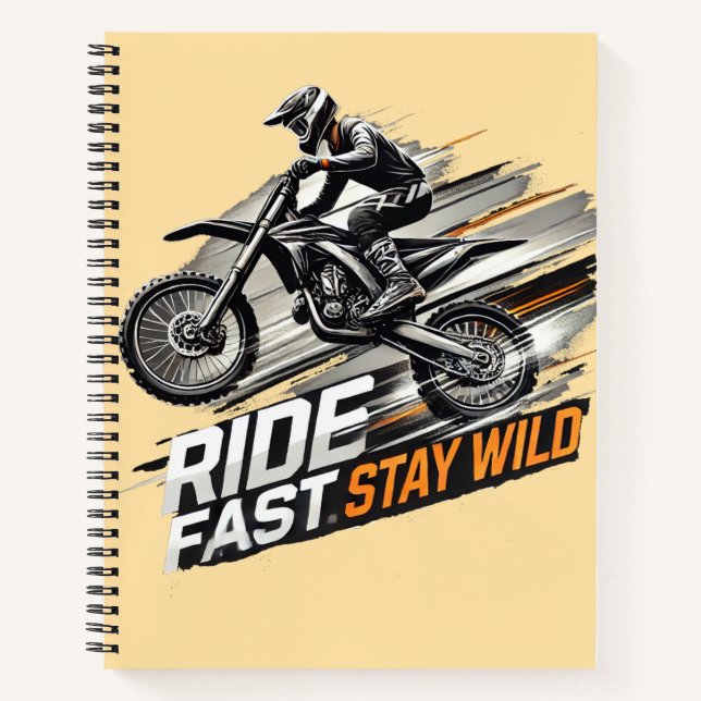 Born to Ride Dirt Bikes, Forced to Go to School  Notebook (Front)