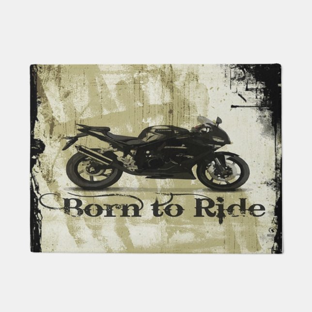Born To Ride Doormat (Front)