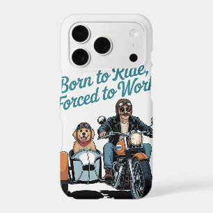 "Born to Ride, Forced to Work" Motorcycle Cartoon
