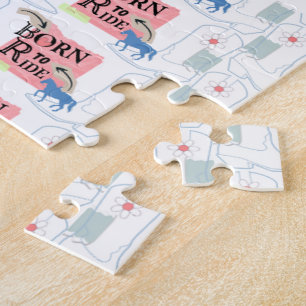 Born to ride horse lovers jigsaw puzzle