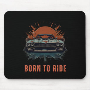 Born To Ride – Muscle Car Sticker Mouse Pad