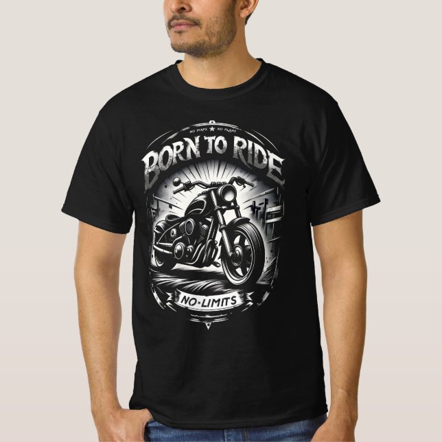 Born to ride no limits T-Shirt (Front)