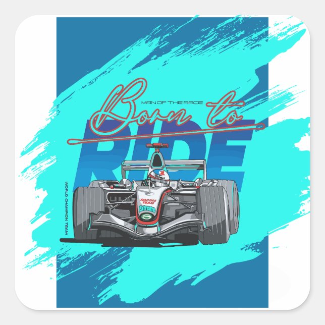Born to ride square sticker (Front)