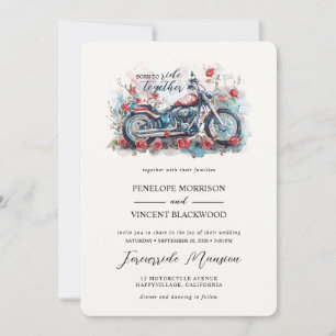 Born to Ride Together Wedding Invitation
