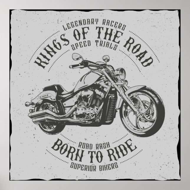 Born to Ride Wallart Poster (Front)
