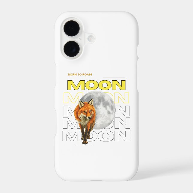 Born to Roam Fox Moon Phone Case (Back)
