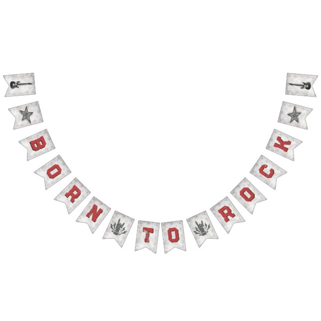 Born to Rock - Baby Shower bunting banner (All)