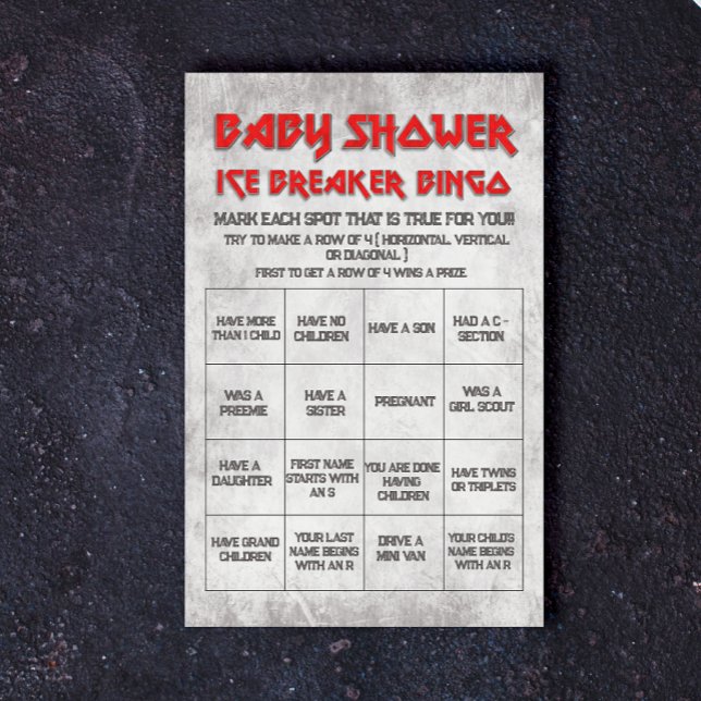 Born to Rock - Baby Shower Ice Breaker Bingo (Creator Uploaded)