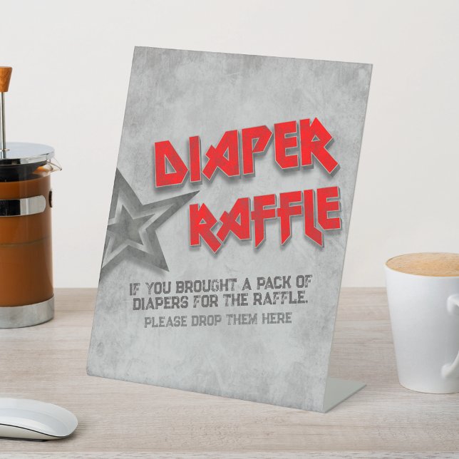 Born to Rock - Diaper Raffle Pedestal Sign (Creator Uploaded)