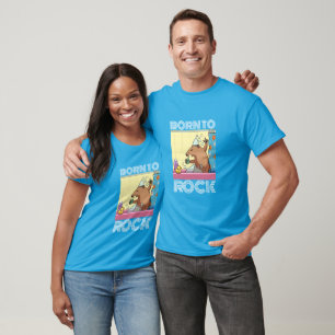 Born To Rock (Editable Text) Singing Groundhog T-Shirt