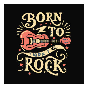 Born to Rock Electric Guitar Photo Print