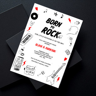 Born to Rock Rock Star Baby Shower Invitation