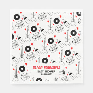 Born to Rock Star Baby Shower Napkin