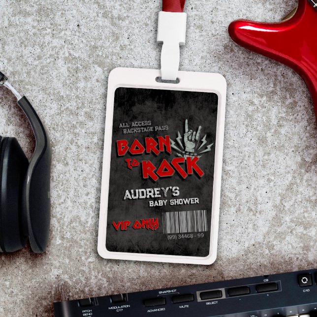 Born to Rock - VIP All Access  ID Badge (Born to Rock - All Access Backstage Pass)