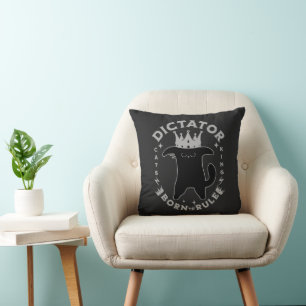Born To Rule Funny Cat Design Cushion