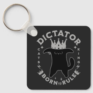 Born To Rule   Funny Cat Design Key Ring