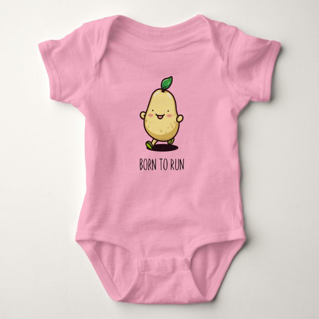 Born to run baby bodysuit (Front)