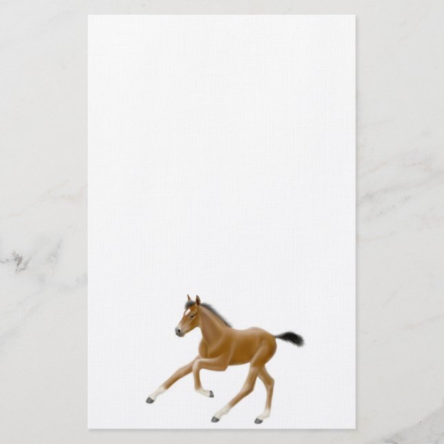 Born to Run Thoroughbred Foal Stationery (Front)