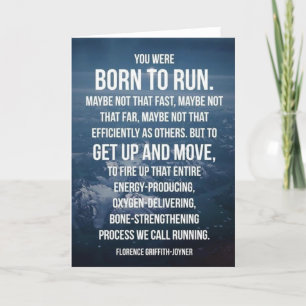 Born To Run - Workout Motivational Card