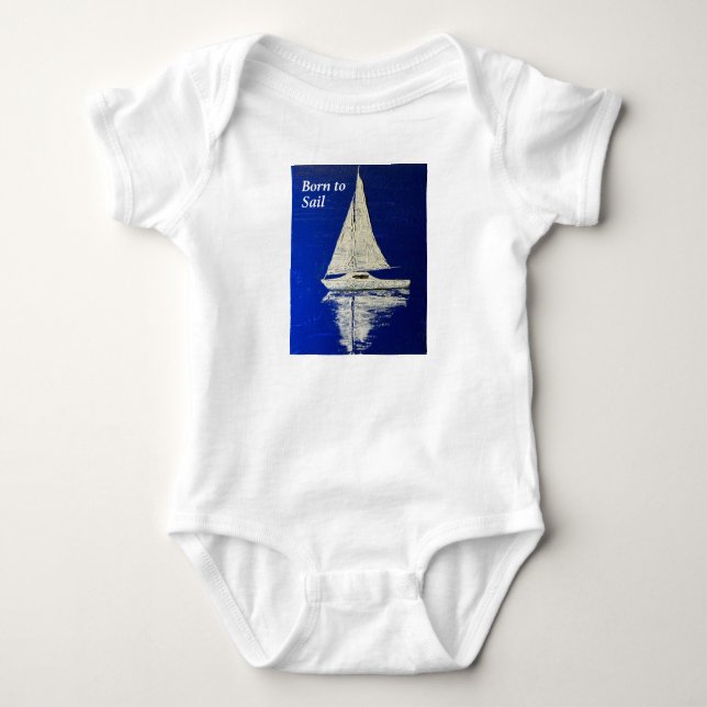 Born to Sail baby gift. Bodysuit (Front)