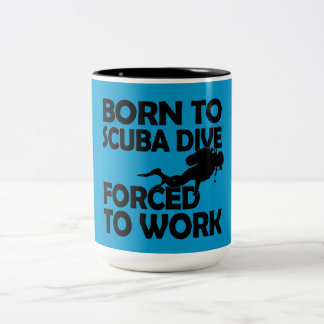 Born to Scuba Dive Two-Tone Coffee Mug