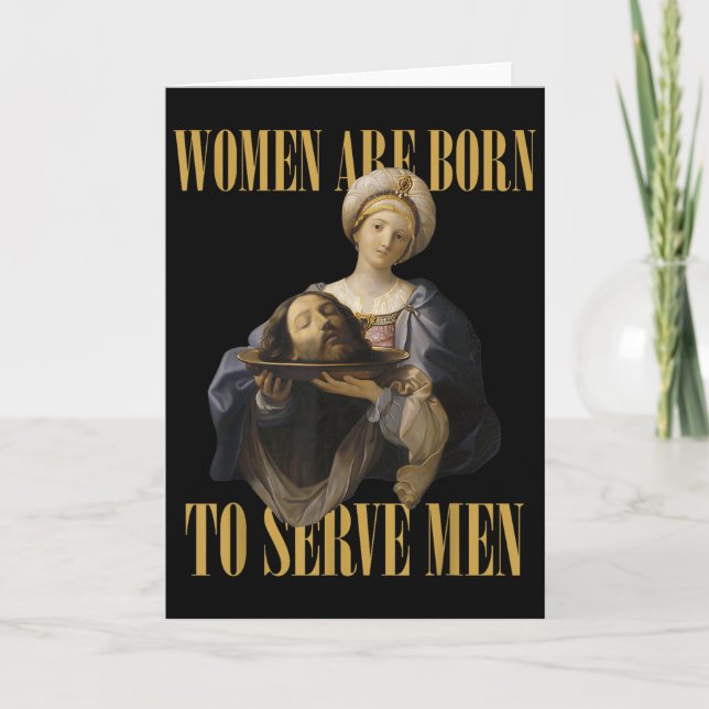 Born To Serve Men Christian Boss Girl Motivational Card (Front)