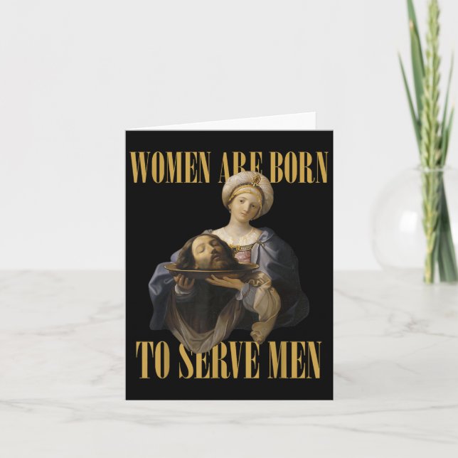 Born To Serve Men Christian Boss Girl Motivational Card (Front)