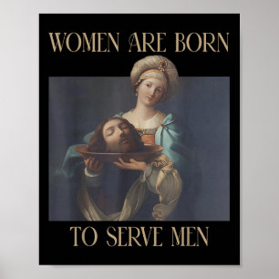 Born To Serve Men Funny Boss Girl Motivational  Poster