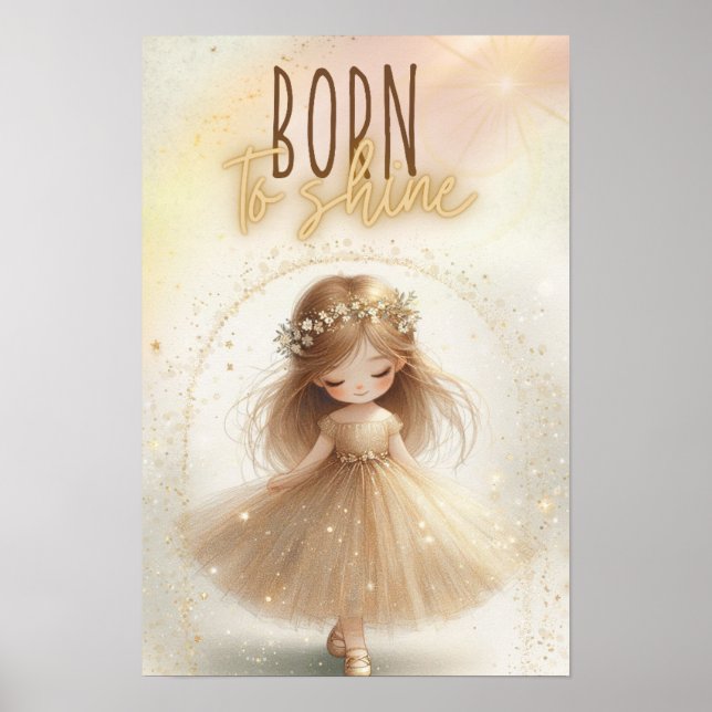 Born to shine, Girl poster (Front)
