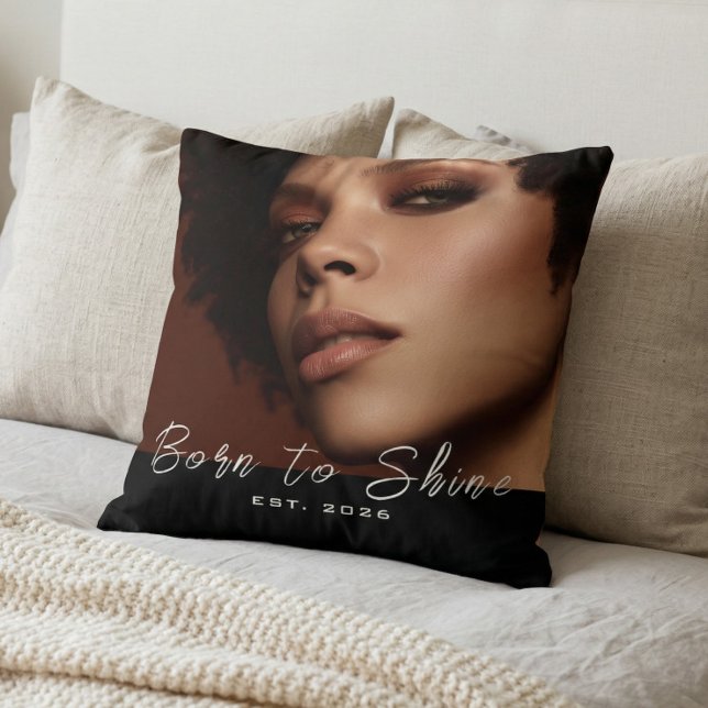 Born to Shine Photo Script Cushion (Creator Uploaded)
