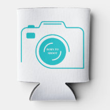 Born to Shoot - Teal - Can Cooler