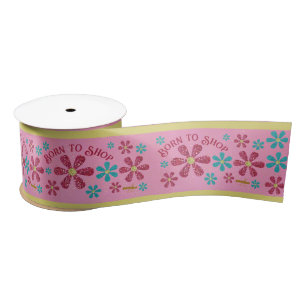 Born to Shop Ribbon by Poet Adiela Akoo Satin Ribbon