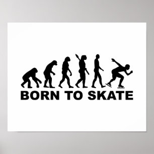 Born to skate evolution speed skating poster