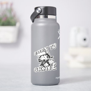 Born To Skate White 4" Kiss Cut Vinyl Sticker
