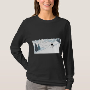 Born to Ski -Ski Resort Scene Winter Sports T-Shirt