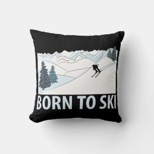 Born to Ski Winter Sports Cushion