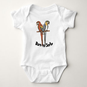 Born to Smile Parrot Baby Bodysuit