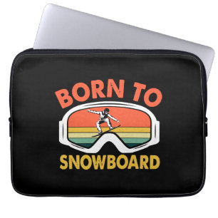 Born To Snowboard Laptop Sleeve