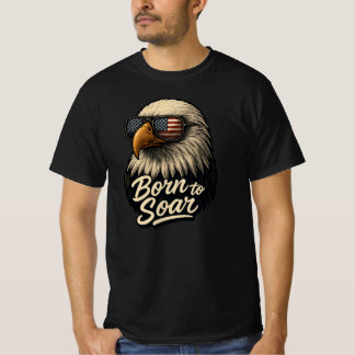Born to Soar Bald Eagle Sunglasses T-Shirt
