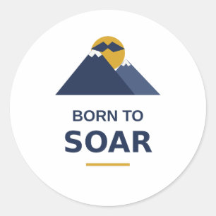 Born To Soar – Eagle Mountains Classic Round Sticker